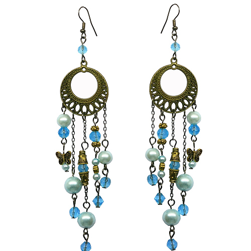 Ohrringe, Ohrhänger, Vintage Look, Ohrschmuck, Modeschmuck, 2612 - zum Schließen ins Bild klicken